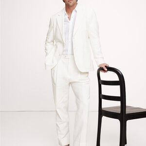 Banana Republic Men's Pleated Cotton-Linen Blend Suit Pant